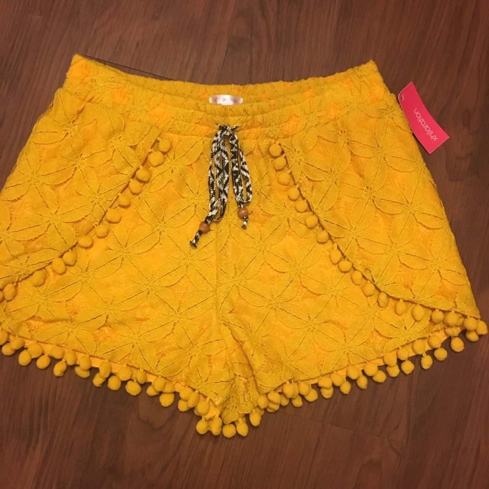 Golden yellow shorts